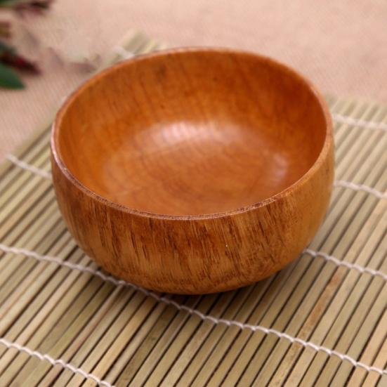 Přírodní kulaté salátové nudle Dřevěná mísa na polévku Ruční výroba rýže Držák odolný proti nárazům