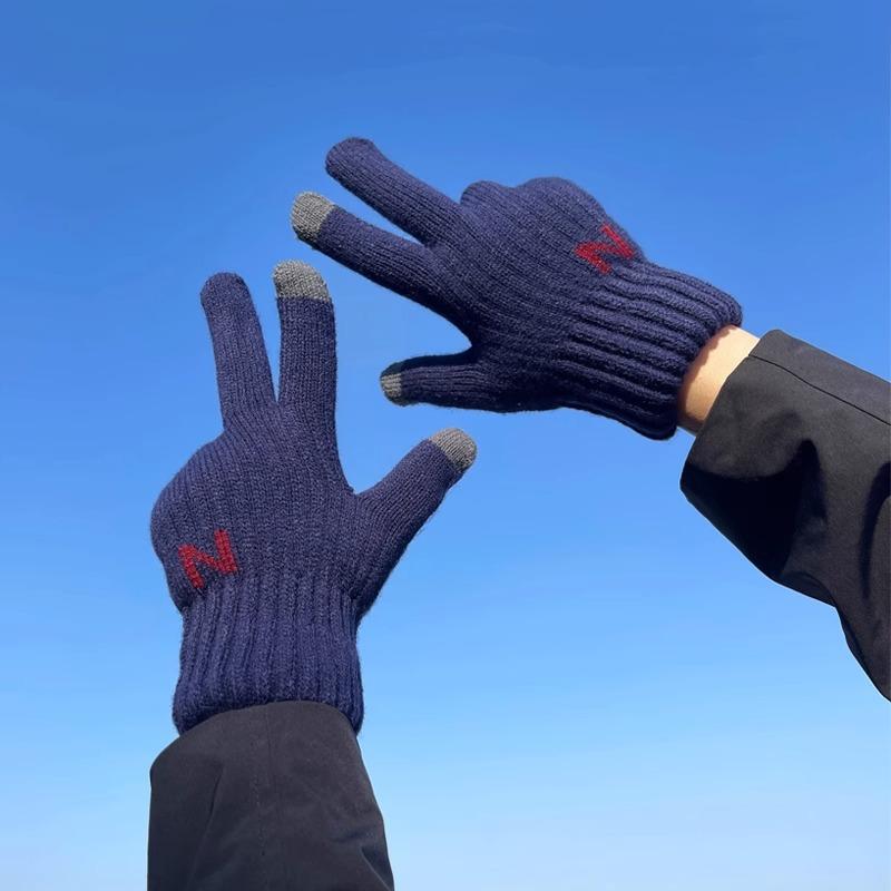 Winter Verdickte Plüsch Strickhandschuhe Touchscreen Fahrhandschuhe Outdoor Kältefest Warme Handschuhe