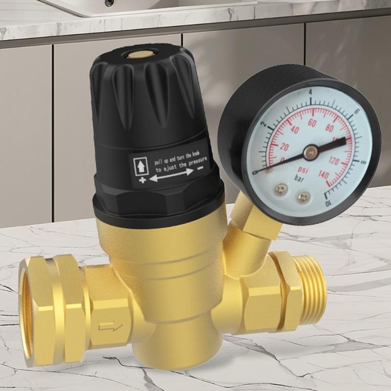 Adjustable RVs Water Pressure Reducer Valves For Long Lasting Performances Professional Copper Pressure Regulator Valves