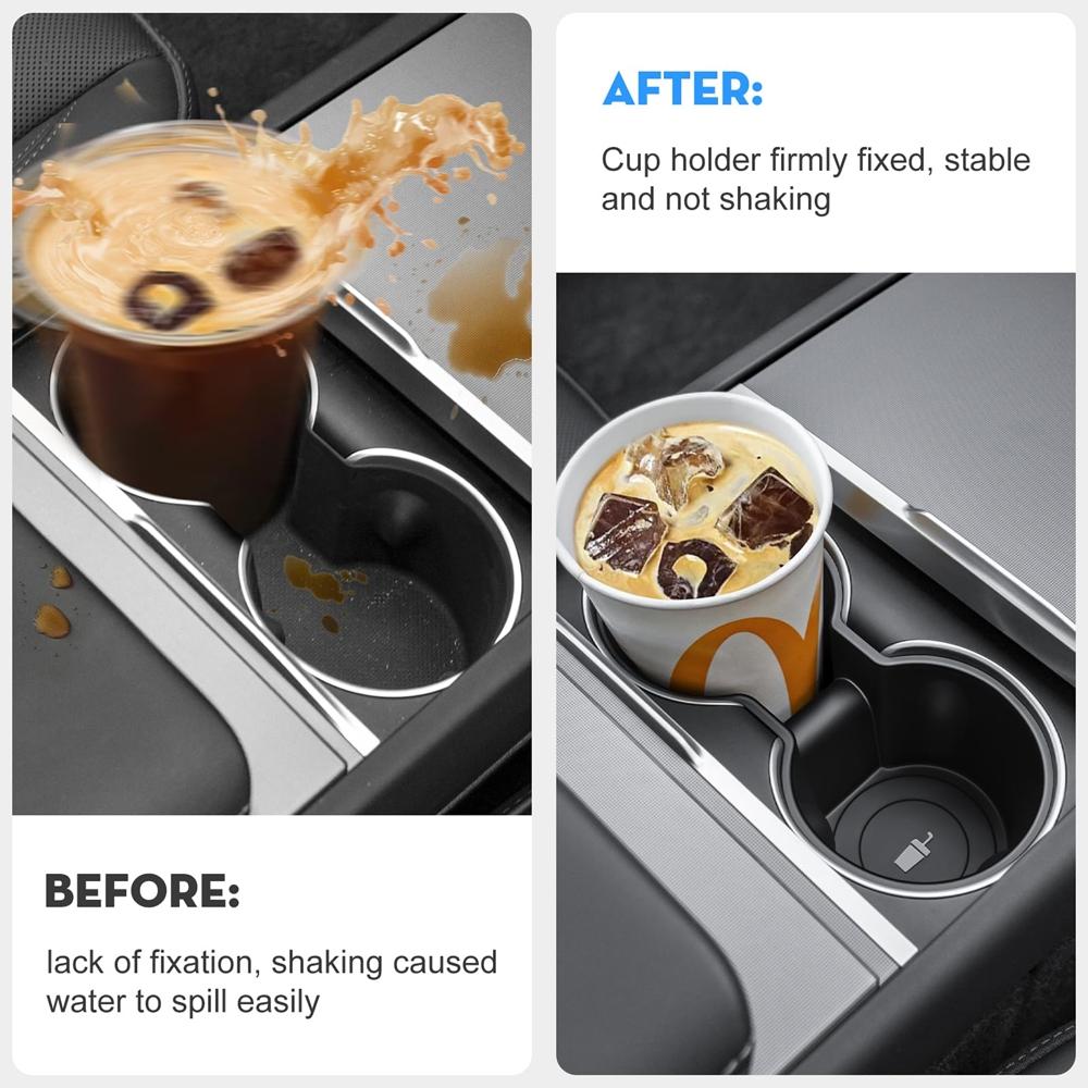 Watercup Holder for Tesla New Model Y 2025 Launch Juniper Model 3 2025 Highland Cup Holder Center Console Organizer Accessories