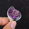 Purple Shade Ammonite Fossil Ring Gemstone Jewelry 925 Sterling Silver Ring Adjustable Ring Handmade Jewelry Brand New Ring Gifts for Wife