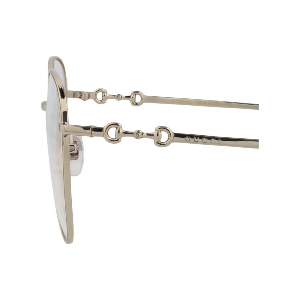 Gucci Cat Eye Frame Metal Optical Frames Gold Gold Transparent