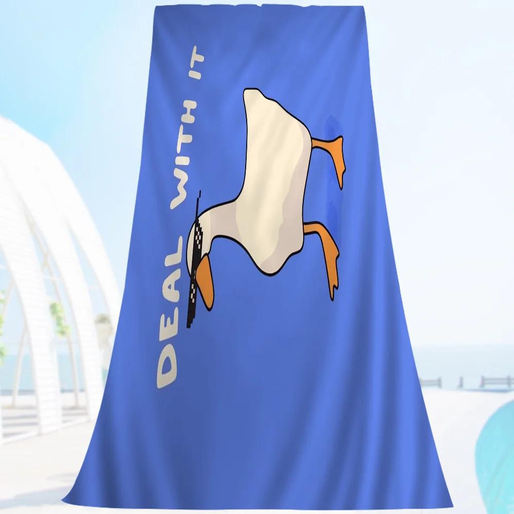 

Funny Goose Beach Towel Colorful Bath Towels For Girl Microfiber Quick Dry Sand Free Beach Yoga Spa Gym Pool W40*H60(CM)