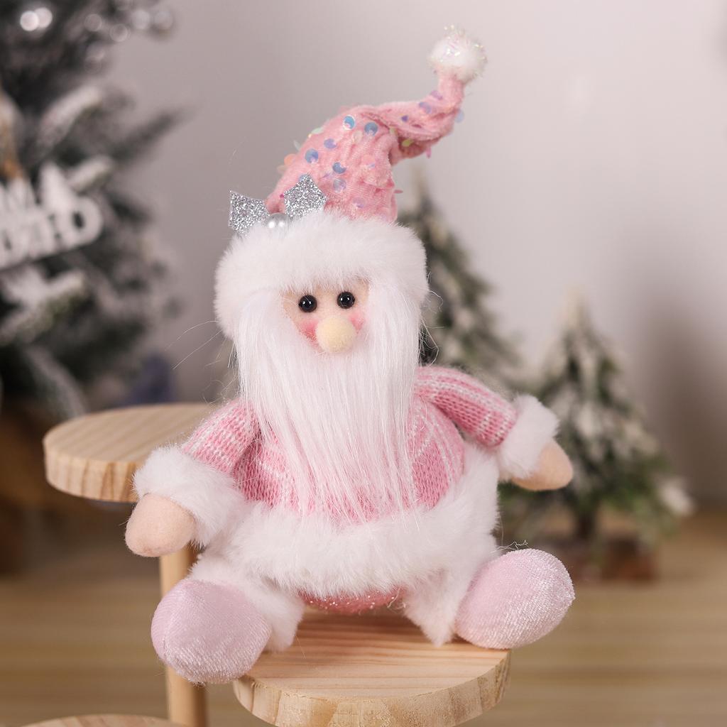 Pink Christmas Doll Santa Claus Snowman Reindeer Doll Merry Christmas Decorations for Home Xmas Ornaments Kids Gifts 2025