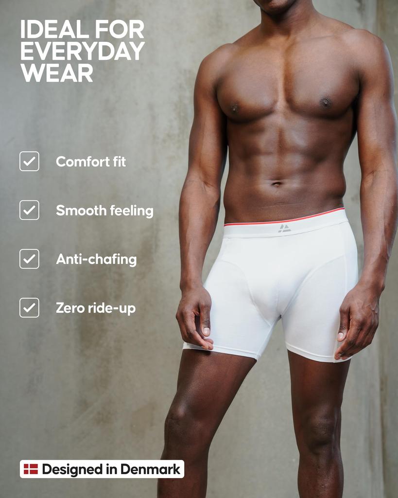 DANISH ENDURANCE Men's Bamboo Boxer Briefs, 6 or 10 Pairs, Multicolor (4 Navy Blue, 3 Black, 3 Red), 2XL