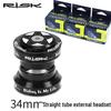 RISK 34mm Straight Tube Headset with Cane Creek Bearings for 28.6mm Fork Road/Fixed Gear Bikes
