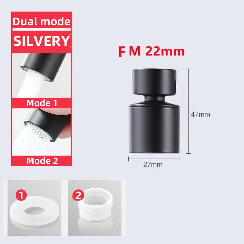 360° Rotary Faucet Spray Head Dual Function  Anti-splash Kitchen Faucet Nozzle Bubbler Bathroom Water Saving Filter Nozzle Mixer
