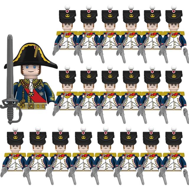 Kids Building Blocks Toy Napoleonic Wars Military WW2 Mini Dolls Soldier Duke Medieval Knights Officer Model Toy wholesale store