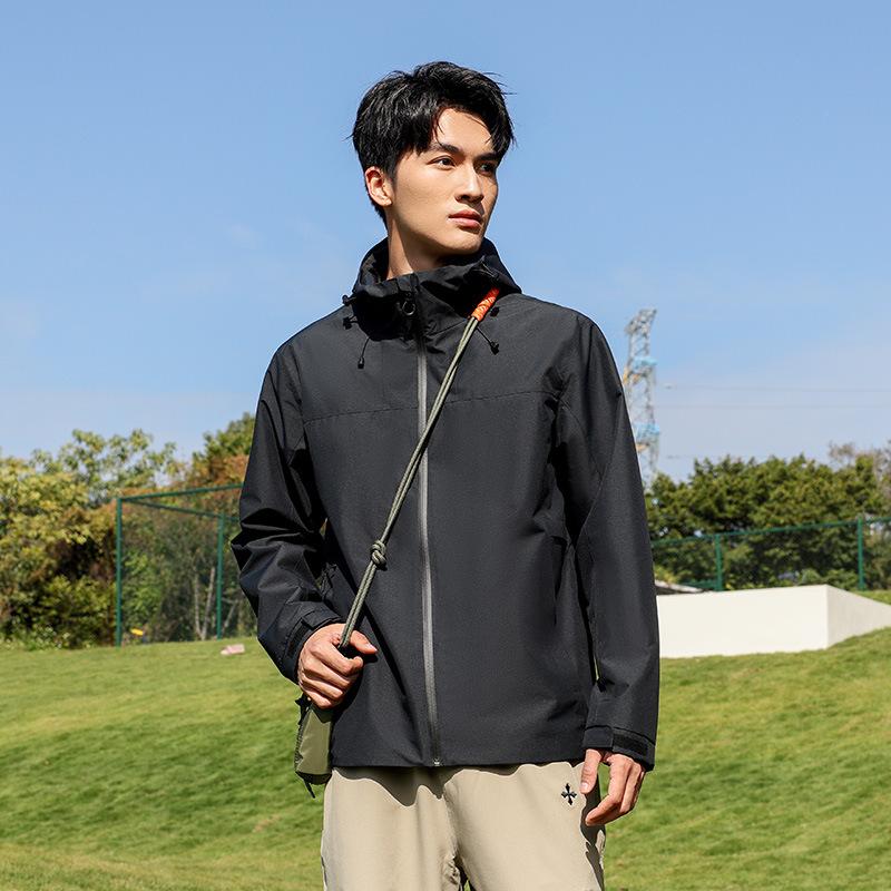 Spring Sports Coat Men's and Women's Jacket Hooded Outdoor Windproof and Splash-proof Mountaineering Suit, a Certain Long Trench Coat