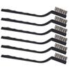 6pc Set Small Wire Brushes Cleaning Brushes For Mechanical Part Derusting Remove Paint Accessories 17cmx1cm Stainless Steel Wire