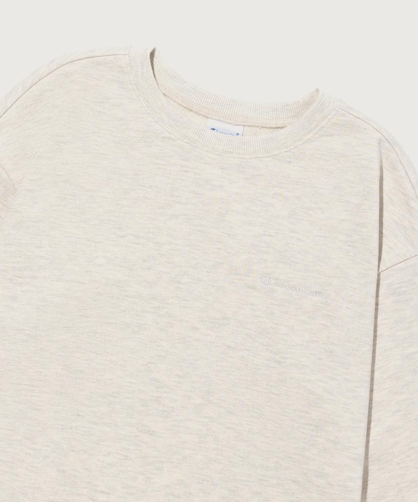 CHAMPION Women'S Small Logo Regular Fit Sweatshirt Oatmeal