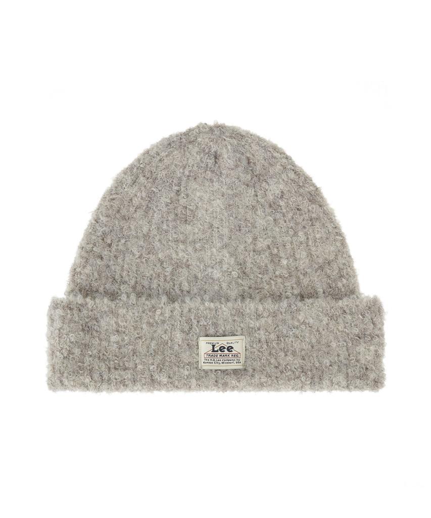 LEE Boucle Knit Label Beanie Beige