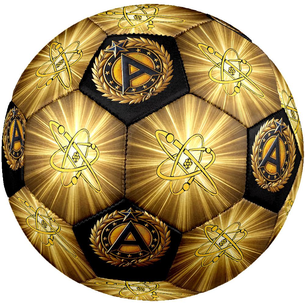 1PC Nuclear Energy Symbol Achievement Soccer Ball Size 5 Football Machine Sewn Indoor/Outdoor Universal Football Surprise Collection n78
