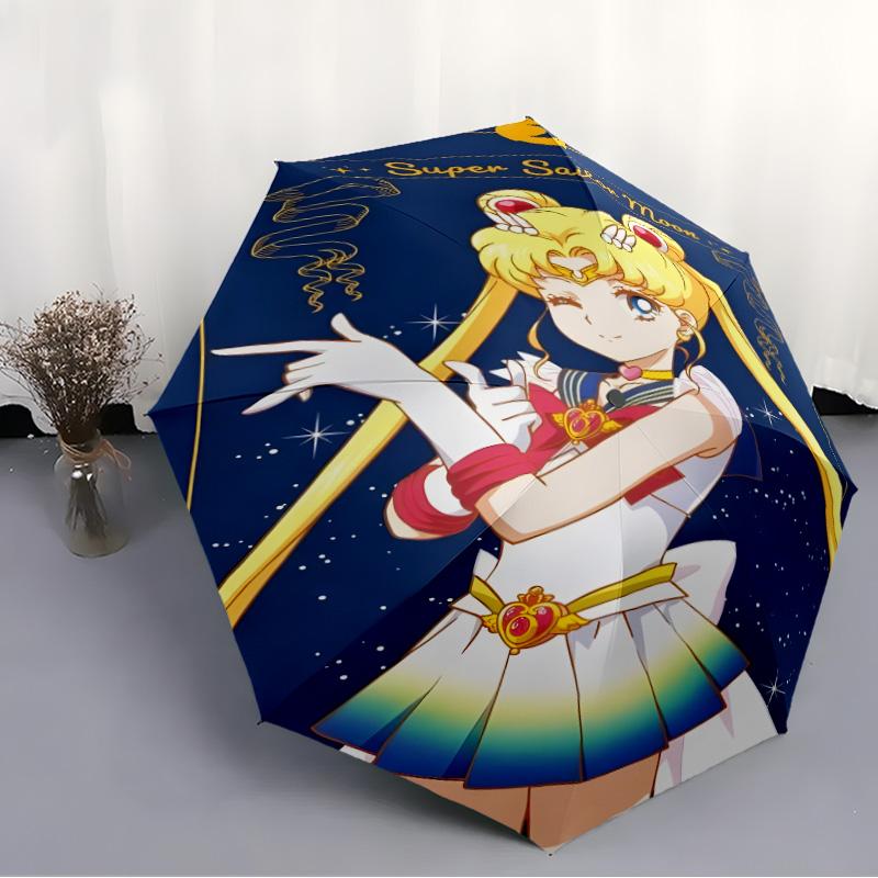1pc Sailor Moon Umbrella, Sun Protection, And UV Shielding. It Has Eight Sturdy Ribs for Outdoor Use And Perfect As a Holiday Gift