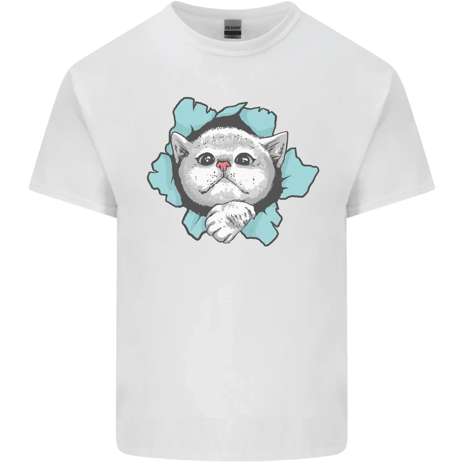 Cat Hole Kids T-Shirt Childrens S