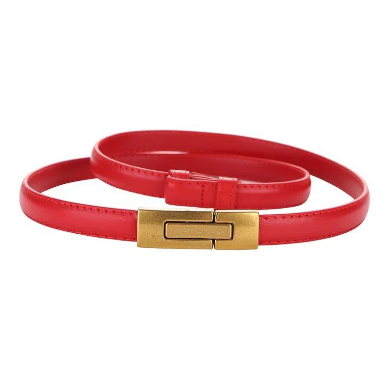 

Meier Adjustable belt women s versatile top grain leather belt with dress and jacket fine waist cincher buckle genuine leather ladies belt красный