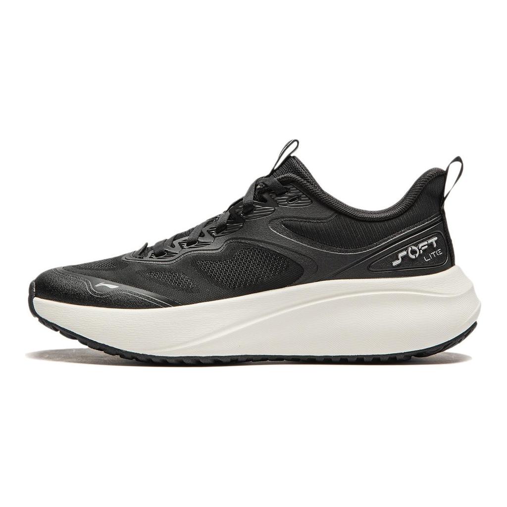 Li Ning Soft Lite Prodyšné Silná podrážka Tlumení nárazů Protiskluzové Lehké Nízké kecky Dámské tenisky Černá AGLU162-3
