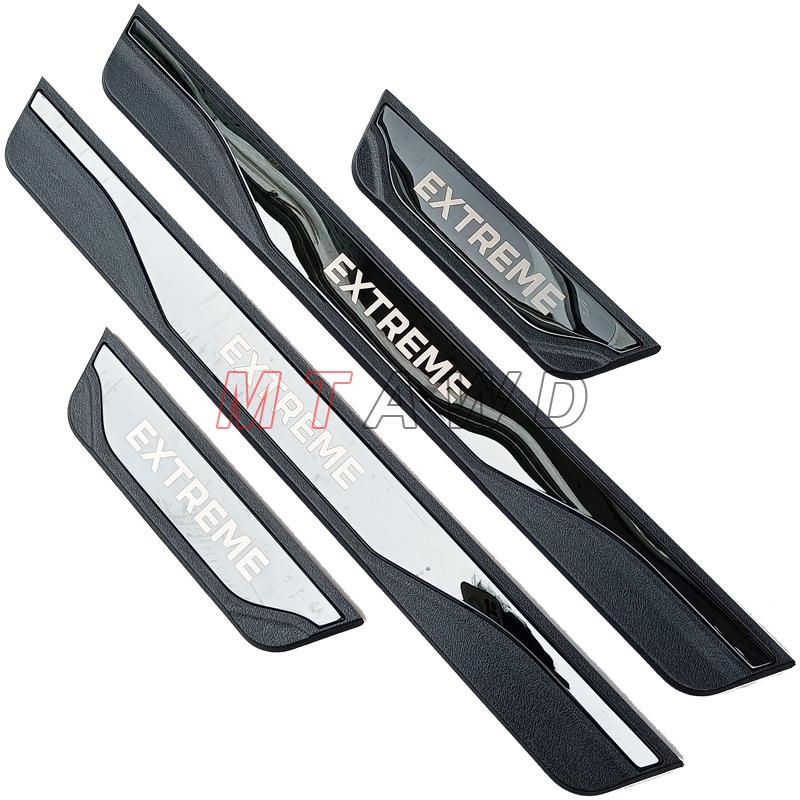 For Dacia Renault Duster Extreme Accessory 2025 2024-2018 Stainless Carbon Car Door Sill Kick Scuff Plate Protector Trim Cover