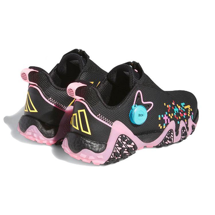 Adidas CodeChaos 22 Slip Resistant Durable Lightweight Low Top Golf Shoes Unisex Golf Shoes Black Pink IE1497