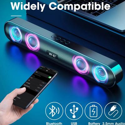 PC 6D surround hoparlör kablosuz Bluetooth 5.0 Soundbar ev kablolu bilgisayar Stereo Subwoofer ses çubuğu PC dizüstü bilgisayar sineması TV Aux