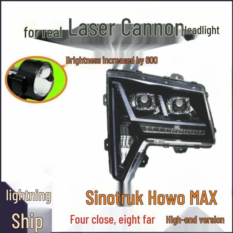 

Laser Cannon Headlights for SINOTRUK HOWO MAX: Waterproof, Non-Destructive Installation Left - Driver Side