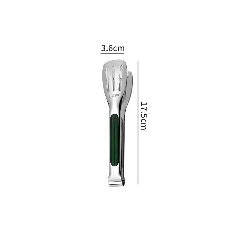 304 Stainless Steel Green Handle with Plastic Handle, Non-slip, Three Wire Clip, Healthy Cookware, Dessert and Bread