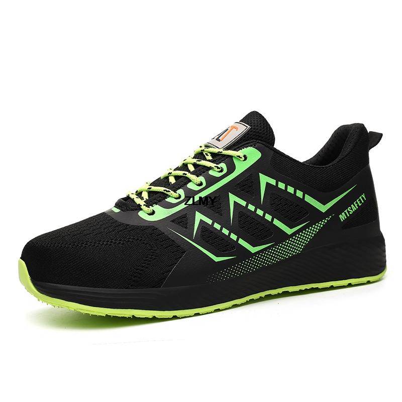 Lightweight Safety Shoes Men Steel Toe Sneakers Puncture Proof Safety Work Boots Man Anti-smash Work Shoes Plus Size 48 Footwear