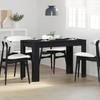 Dining Table Black Oak Effect 120 X 60 X 76 Cm Engineered Wood