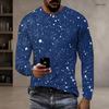 Men Plus Size Crew Neck Long Sleeve Shirt Black Gothic Skull And Wolf Graphic Top