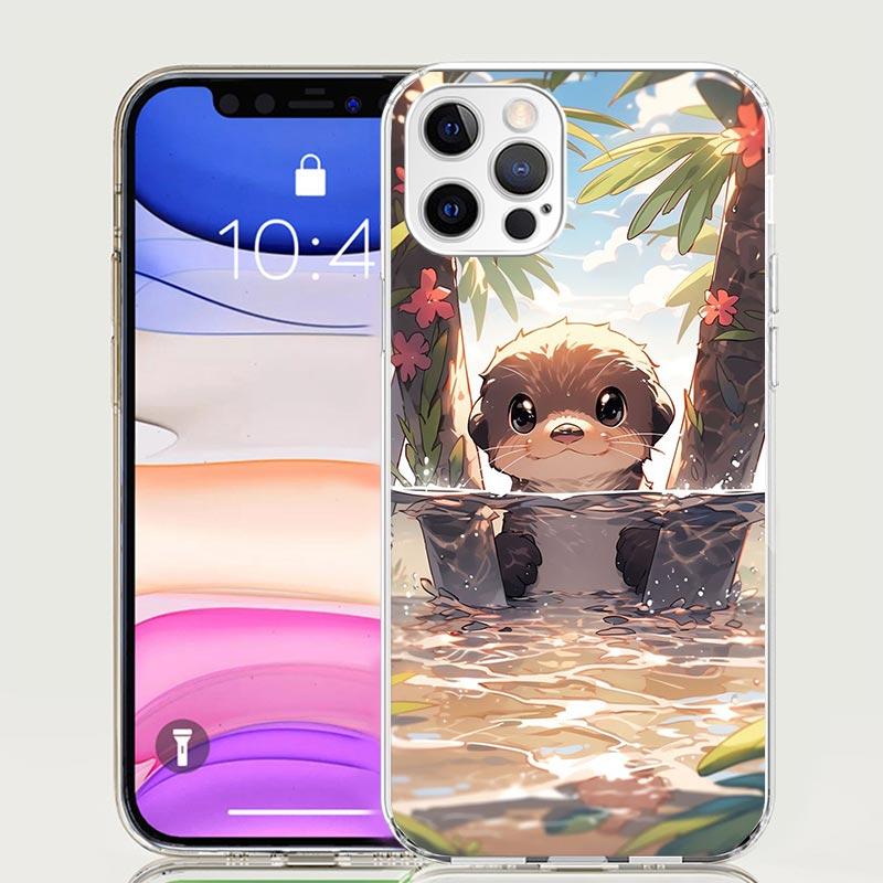 

Animal Otter Cute Cartoon Phone Case for Apple iPhone 17 Air 16 15 Plus 14 + 13 Mini 12 11 Pro Max 7 8 SE 16Max Soft Shell Cover iPhone 7(8)SE