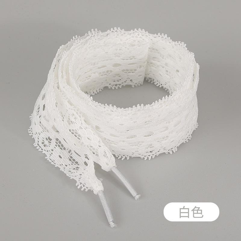 

Необычные кружевные шнурки для женской повседневной обуви шириной 2,5 см, плоские шнурки для кроссовок, черные, белые шнурки для обуви, аксессуары 120cm белый