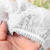 100 Stück Einweghaube Hohe Elastizität Vliesstoff Einweg-Haarnetz Kopfbedeckung für Schönheitssalon Fabrik Weiß