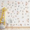New Boho Flowers Wall Stickers DIY Removable Decorative Decals PVC Watercolor Murals Livingroom Bedroom