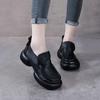 Fashion 2024 Natural Cow Genuine Leather Autumn Summer Women Comfy Flats Ladies Loafers Slip on Female Platform Wedge Shoes