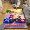 Custom 1Pc Mario Luigi Kart Flannel Personalized Rug Non Slip Floor Mat Soft Carpet for Living Bedroom Office Home Decor Gift