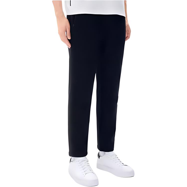FILA Solid Basic Knit Casual Long Pants Men bottoms Black F11M247606FBK