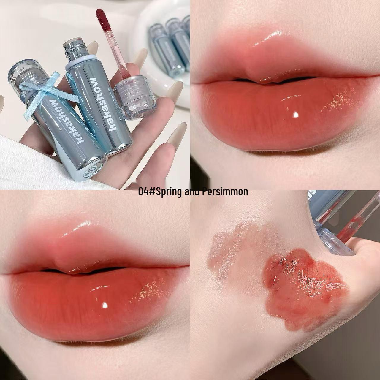 

Kakashow Color-Locking Mirror Gloss Lipstick: Autumn/Winter Pigmented, Brightens Complexion, Spotlight Temperament Beauty. 2g