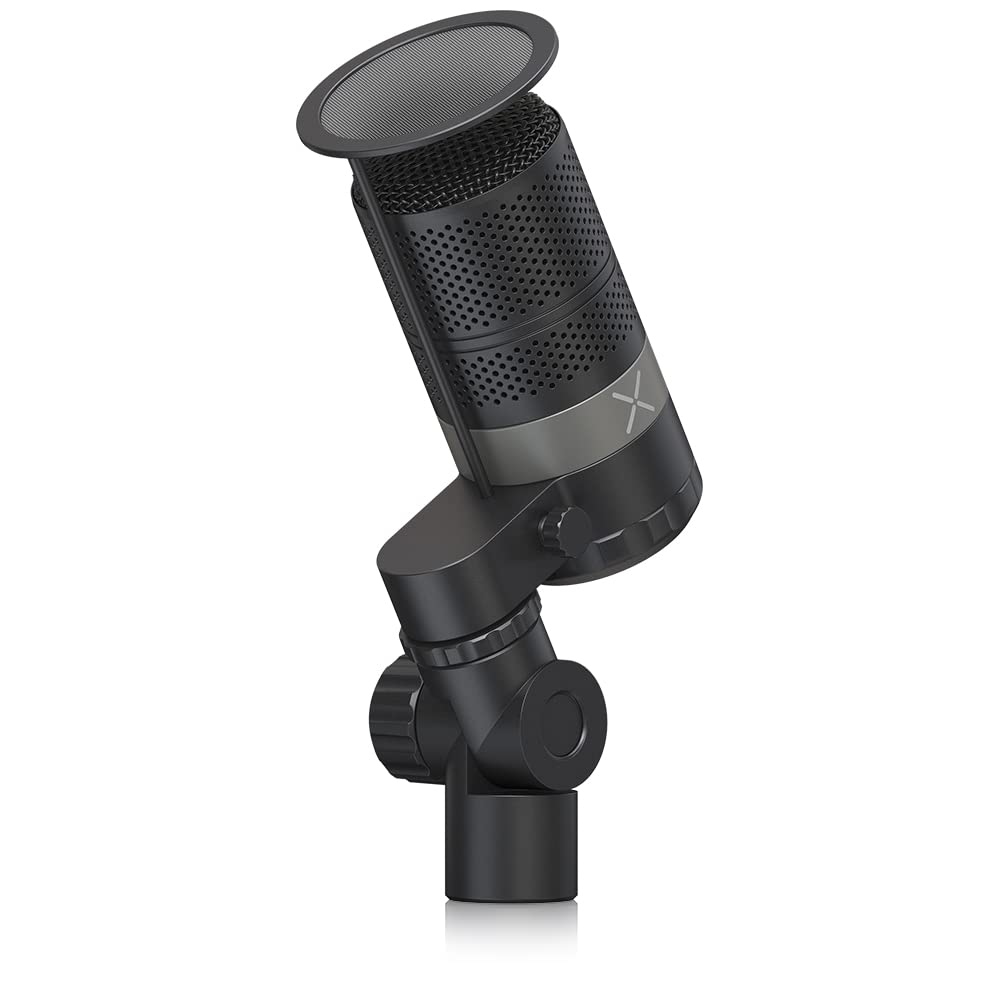 Tc Helicon Dynamisk mikrofon superkardioid karakteristikk dobbel ledd som kan justeres til forskjellige vinkler popfilter følger med 9 utskiftbare farger