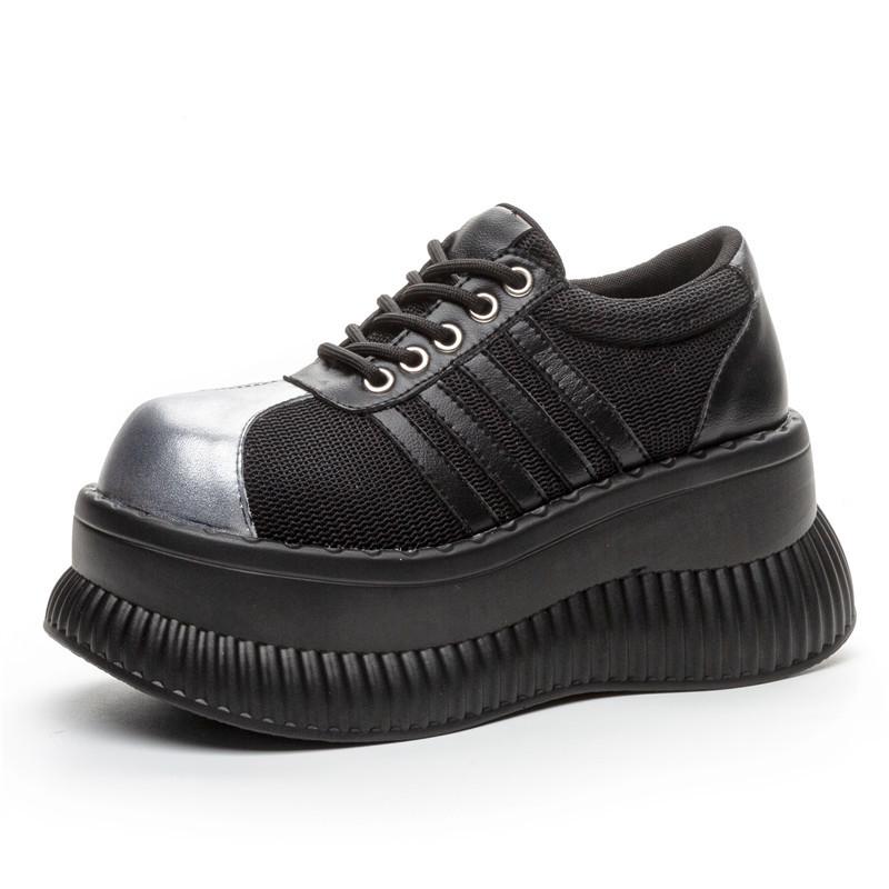 Punk Thick-soled Muffin Single Women's Height Increased By 8 Cm Leisure Sports Personality Niche Platform Sneakers Shoes