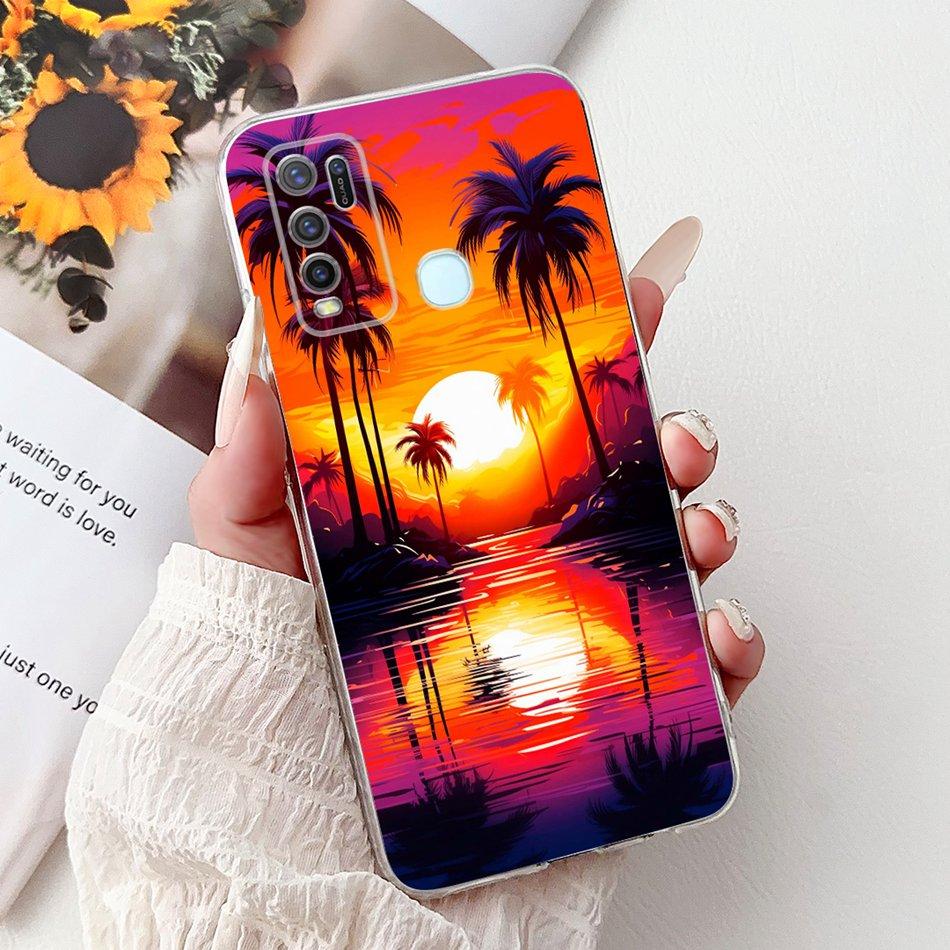 For Vivo Y50 Y30 Y30i 1935 1938 Cool Dragon Tiger Painted Phone Case For Vivo Y30 Y30i Y50 Soft Silicone TPU Cases