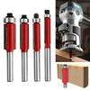 4pcs Durable Carbide Steel Router Bits with Red Anti Corrosion Layer DIY Craft Tool for Efficient Wood and Craftworks