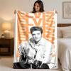 Elvis Presley Print Flannel Blanket Cozy Warm Plush Throw Blanket For Bed Sofa Couch Indoor Household Use
