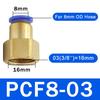 10PCS PCF Pneumatic Air Connector 4 6 8 10 12mm Hose Tube 1/8" 3/8" 1/2" 1/4" BSP Female Thread Brass Quick Pipe Joint Fitting PCV Valves 1