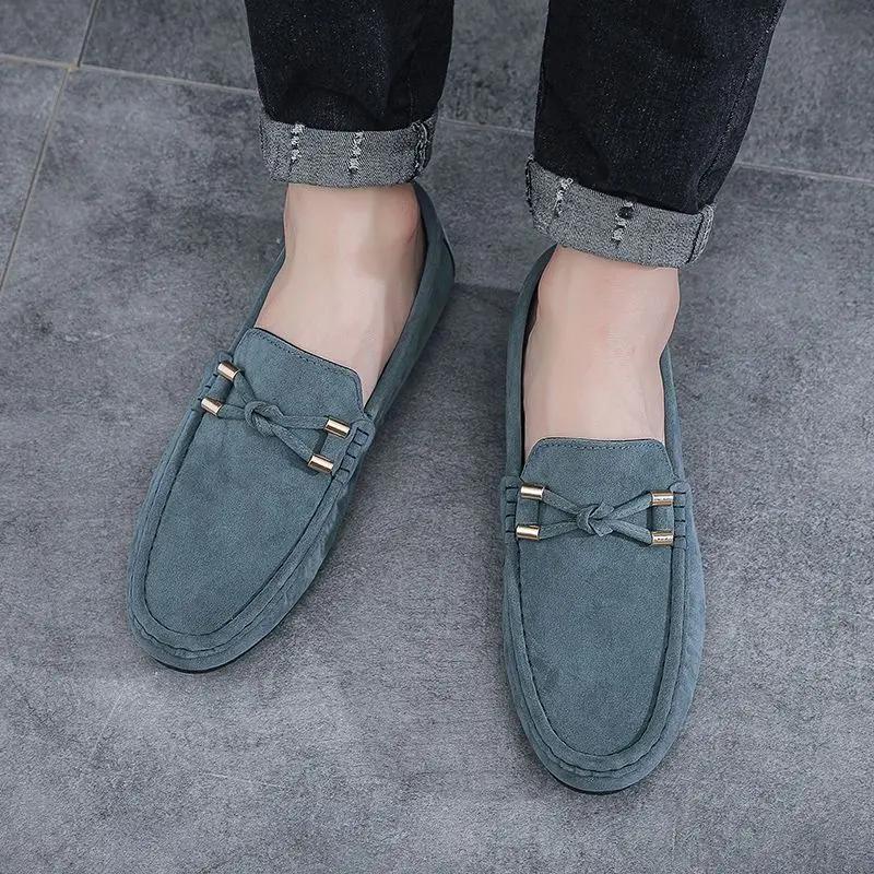 Fashion Work Low-Top Men's Leather Shoes Soft Suede Lightweight Legitimate In Promotion Classic Original Footwear Offer Male Casual Shoe
