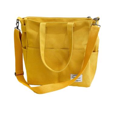 Brighttrust Tragetasche, Großes Fassungsvermögen, Canvas Umhängetasche, Crossbody-Tasche, für Studenten, Schule und Pendeln (Gelb)