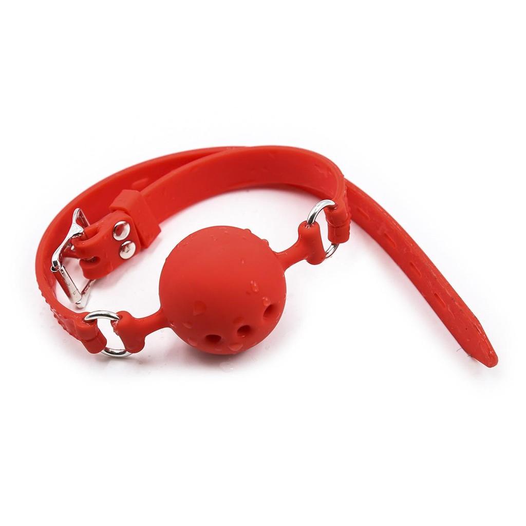 Black/Red/Pink PU Belt Silicone Balls 3.5/4.5/5cm SM Sex Toys Gagging Drooling Couple Bondage Games Adult Products