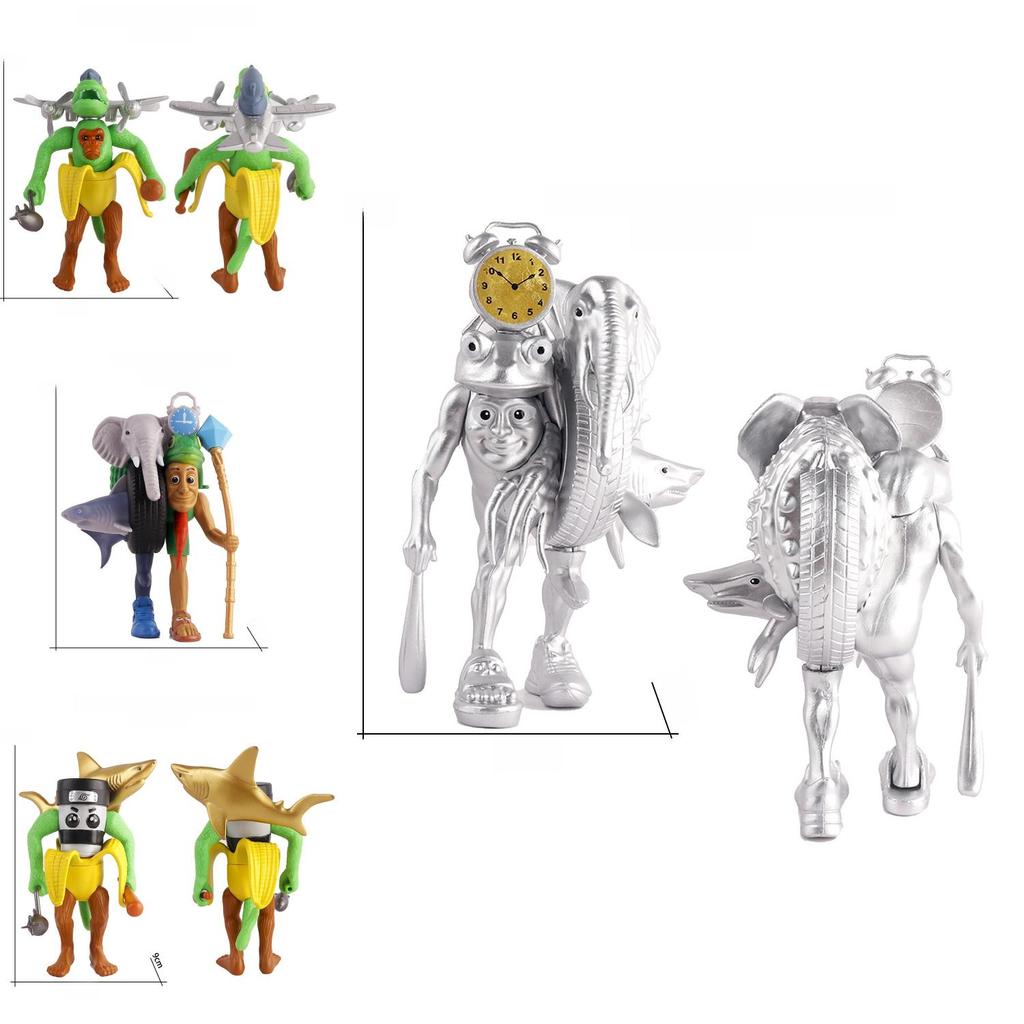 Tungtung Sahur Fusion Pvc Figure Desk Decor With Interchangeable Parts For Collectors