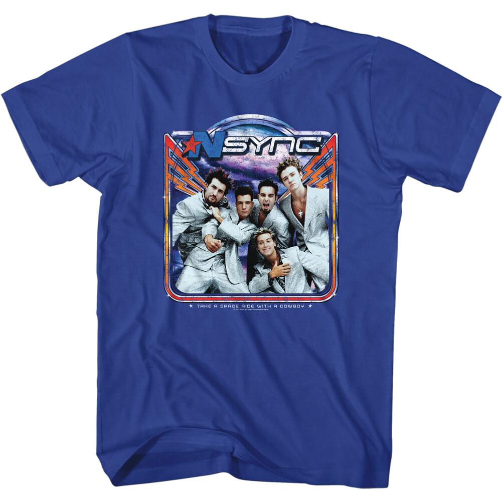 NSYNC Band Take A Space Ride With A Cowboy Men s T Shirt Dance Pop Music Merch XXXL