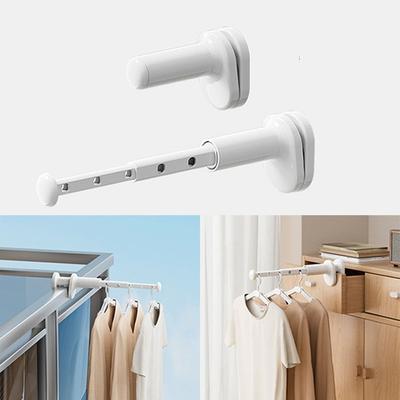 New Foldable Clothes Drying Rack Punch-Free Rod Window Clothes Rack Space-Saving Clothes Hanger Rod Hotel