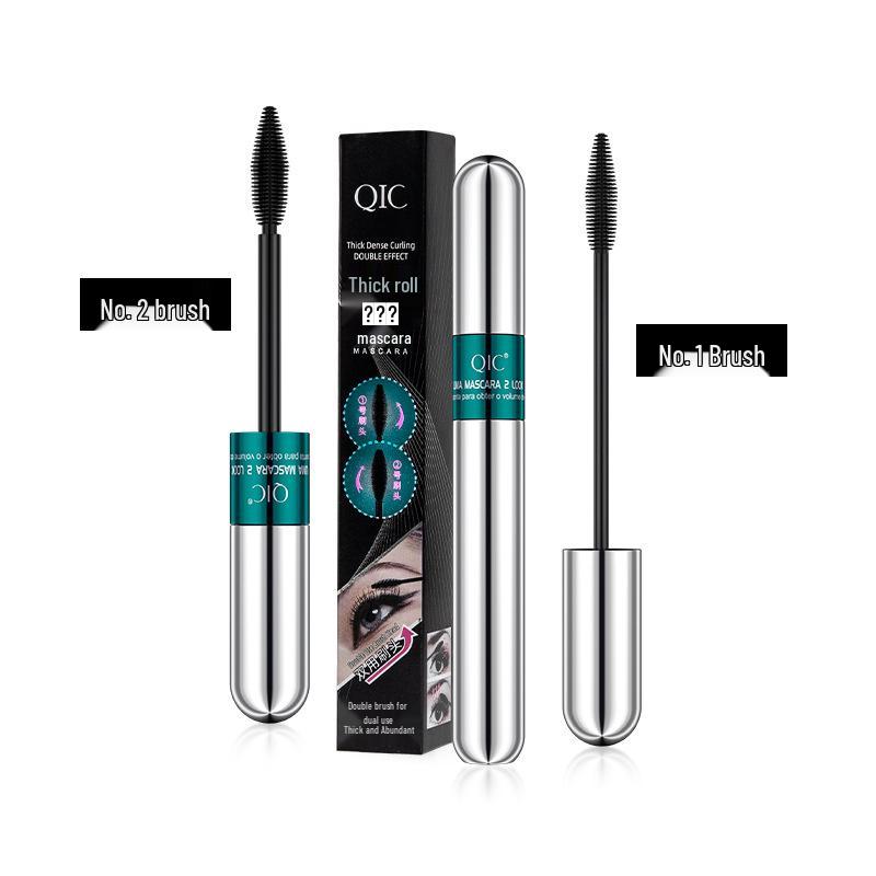 

QIC Double-Effect Waterproof Mascara: Lengthening, Curling, Volumizing, Smudge-Proof, Long-Lasting Natural Eyelash Primer.